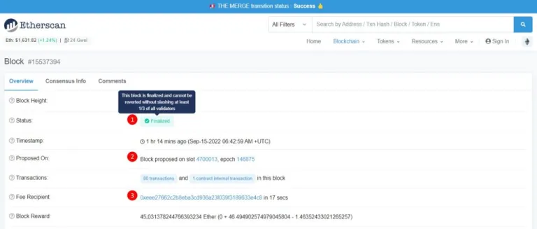 Etherscan新增4个PoS信息：区块最终状态、提交的Slot及Epoch-第2张图片-币安app下载