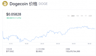 狗狗币最新动态 一个doge币多少钱