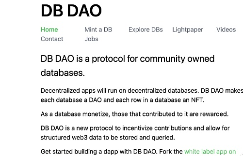 DB DAO 欲打造加密世界的维基百科