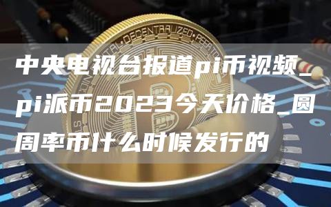 中央电视台报道pi币视频_pi派币202